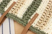Bolso de hombro ahuecado a rayas, moderno y minimalista, colores contrastantes, gran capacidad, versátil - details 13