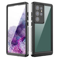 Funda impermeable de doble capa para Samsung Galaxy S23 Ultra S21 FE S20 FE 5G TPU + PC + PET, cubierta protectora transparente negra a prueba de polvo - details 7