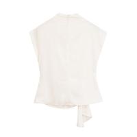 OUWU Elegante Corset de Satén de Color Puro con Cuello Doblado para Mujer - details 3