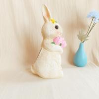 Estatuas Conejos para Jardín con Luz Solar LED, Decoración Exterior para Terraza/Césped/Balcón, Incluye Suculentas Artificiales, Autonomía 6 Horas, Regalo Original para Madres/San Valentín/Navidad - details 7