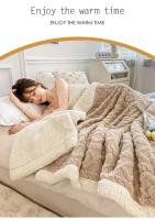 Manta suave a cuadros para adultos y niños, edredón de felpa, colcha cálida de invierno para camas, sofá y cama - details 3