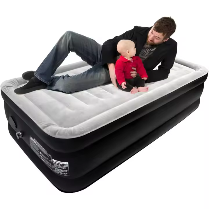 UISEBRT Cama Inflable para Una Persona Cama de Aire Autoinflable con Bomba Eléctrica Máx. 300kg - 1