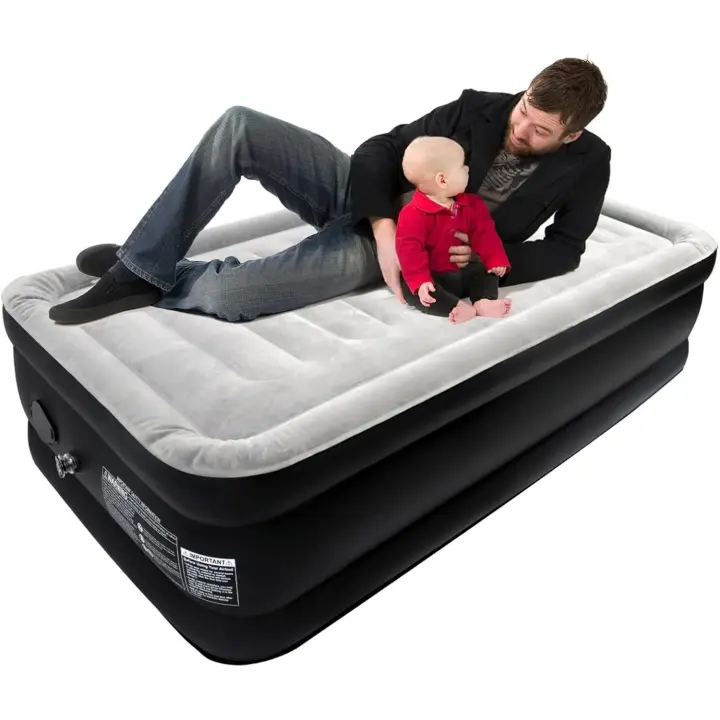 UISEBRT Cama Inflable para Una Persona Cama de Aire Autoinflable con Bomba Eléctrica Máx. 300kg - 1