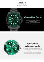Reloj de Pulsera de Cuarzo de Lujo para Hombres Resistente al Agua, Luminoso, Correa de Aleación, Reloj de Negocios de Alta Gama - details 0