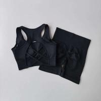 Conjunto de Yoga sin Costuras de Alta Cintura Sexy Sports Bra Pantalones de Gimnasio - details 8