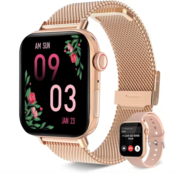 2024 Reloj inteligente serie Ultra 9 NFC para mujer Reloj Inteligente Mujer con Llamada Bluetooth 5.2, Smartwatch Mujer IP68 con 120+ Modos Deportes, Función Femenina, Pulsómetro Caloría SpO2 y Sueño, Smartwatch para Android iOS - 1