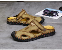 Sandalias de verano para hombre, sandalias romanas clásicas de cuero, zapatillas cómodas para exteriores, chanclas de goma para playa, sandalias de Trekking acuático para hombre - details 21