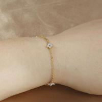 Nuevos collares de circón de acero inoxidable para mujer, Collar de cadena de hierba de cuatro hojas chapado en oro, regalo de joyería - details 2