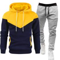 Sudadera deportiva informal para hombre, traje ajustado con costuras de Color de contraste, moda juvenil - details 6