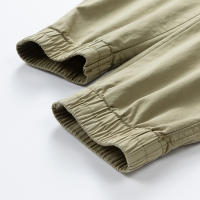 Pantalones Cargo para Hombres CHAIFENKO Color Sólido, Ajuste Suelto, Múltiples Bolsillos, Forza Elástica con Cordón - details 14