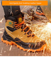 Zapatos de seguridad para hombre, zapatillas de trabajo impermeables, botas altas ANTIPERFORACIONES, punta de acero, con protección - details 5