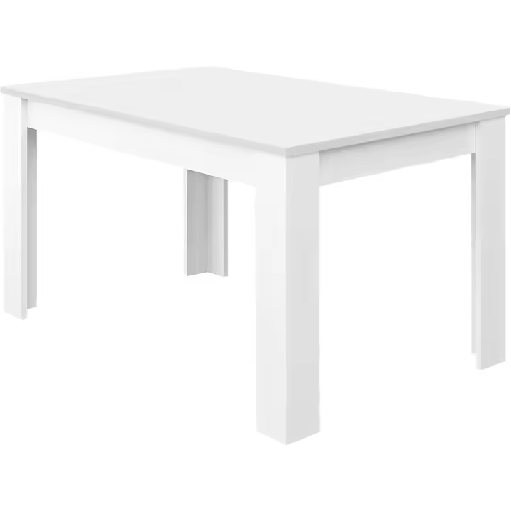 Comedor Extensible, Mesa de Salón o Cocina, Acabado en Blanco Artik y Roble Canadiense, Modelo Kendra - 1