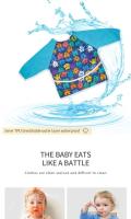 Happy Fluttere Pul Baby Remo impermeable, remo de alimentación de manga larga inodoro para bebés de 6 a 24 meses - details 1