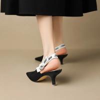 Sandalias de Tacón Alto para Mujer 2025 Punta Estrecha Diseño de Moda con Tacones de Aguja - details 5