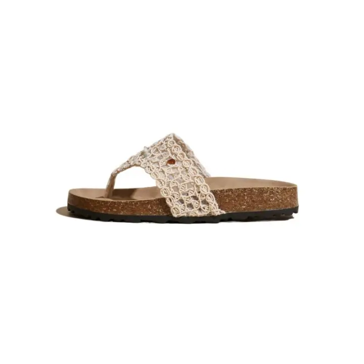 Zapatillas para mujer, verano, exterior, 2025, nuevas, dulces, vacaciones en la playa, sandalias de suela gruesa - 1