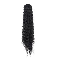 Cola de caballo rizada con cordón, estilo cornrow, con clip, efecto ombré, onda profunda, extensión de cola de caballo larga, postizo de cola de caballo - details 15