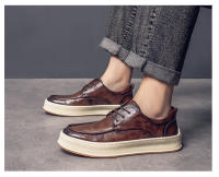 Las nuevas suelas de plataforma para hombre son zapatos de cuero casuales, versátiles y a la moda. - details 15