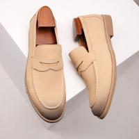 Mocasines de color claro, zapatos casuales de cuero para hombre, zapatos de cuero genuino - details 13