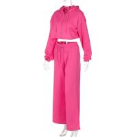 Conjunto de pantalones informales de dos piezas para mujer, Mini sudadera de manga larga Y2K, cárdigans, sudaderas con capucha, Tops + pantalón, chándales, moda de invierno - details 2