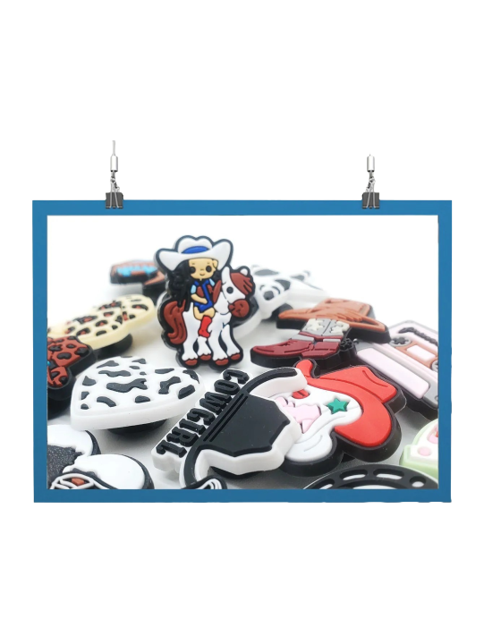 23Pcs Cow Girl Series Shoe Charms For Shoe Key Chain Sandals Beach Bags, PVC DIY Shoe Decorations Accessories Shoes Pins