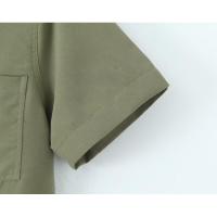 Vestido de trabajo verde militar de manga corta clásico de moda para mujer nuevo personalizado - details 3