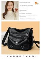 Bolso cruzado de cuero suave de gran capacidad para mujer, bolso de mamá moderno, combina con el día a día - details 4