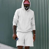 Conjunto de sudadera y pantalón corto de color sólido para hombre, informal y a la moda - details 15