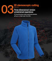 LNGXO Chaqueta de Polar para Hombres Cálida, Suave, A Prueba de Viento, Adecuada para Escalada, Acampada, Esquí Material de Poliéster con Forro de Vellón - details 5