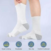 Medias De Gimnasio Para Hombres 6/12 Pares Algodón Y Spandex Cómodas Y Suaves Con Agarre En La Base Talla Grande Estilo Nuevo - details 5