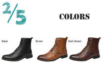 Botas de cuero de felpa para hombre, botines impermeables, estilo italiano, Chelsea, alta calidad - details 1