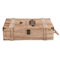 Caja portadora de botellas de vino tinto de madera Vintage, caja de almacenamiento, soporte de exhibición, fiesta de cumpleaños, regalo de Navidad - details 2