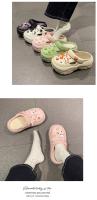 Sandalias nuevas DIY 2024, zuecos de dibujos animados, mules para mujer, plataforma de 7 cm, pantuflas de playa, con agujeros, zapatos de jardín para estudiantes y niñas - details 6