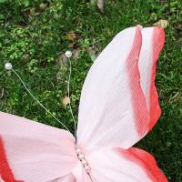 Flores artificiales hechas a mano de imitación de seda, accesorios de fotografía de gasa gigante colorida, fondo de flores falsas de 50cm - details 6