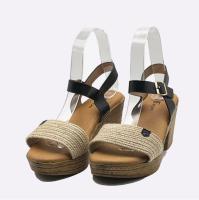 ZCtron Sandalias de tacón con hebilla y puntera abierta de esparto Sandalias de mujer Regalo para mujer - details 0