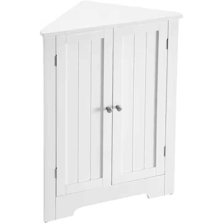 Armario Esquinero Ajustable Diseño Rústico Moderno Blanco Nube Para Baño, Cocina, Sala - 1