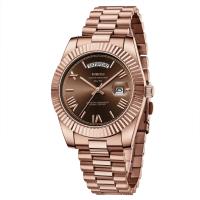 Reloj de Acero Inoxidable NIBOSI de Cuarzo Analógico Resistente al Agua, Diseño Clásico de Negocios para Hombres, Automático, Correa de Cuero - details 0
