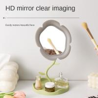 Bonito espejo de tocador con forma de girasol, espejo de maquillaje de escritorio desmontable clásico, espejo de mesa de flores con rotación de 360 ​​grados para dormitorio - details 9