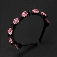 Diadema fija con flequillo de diamantes de imitación antideslizante, accesorios para el cabello dulces, bandas para el cabello con Clips, tocado de estilo coreano, Aro para el cabello brillante - details 2