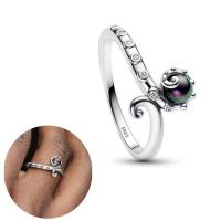 Anillo de Plata de Ley 925 para Mujer Circonita Cúbica, Estrella, Luna, Flor Joyería de Boda - details 0