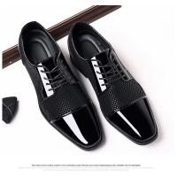 Zapatos de cuero de negocios para hombre, zapatos de vestir de charol transpirables Oxford de lujo, zapatos planos formales para boda y oficina - details 9