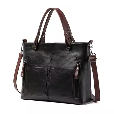 Bolso para mujer nuevo bolso de hombro de moda para mujer bolso de mano retro de gran capacidad para mujer bolso simple oblicuo. - 1