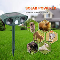 Repelente solar de animales ultrasónico para exteriores disuasivo para perros y gatos Sensor de movimiento de 110° 6-8m con luz para mapache mofeta ciervo jardín y Patio - details 8