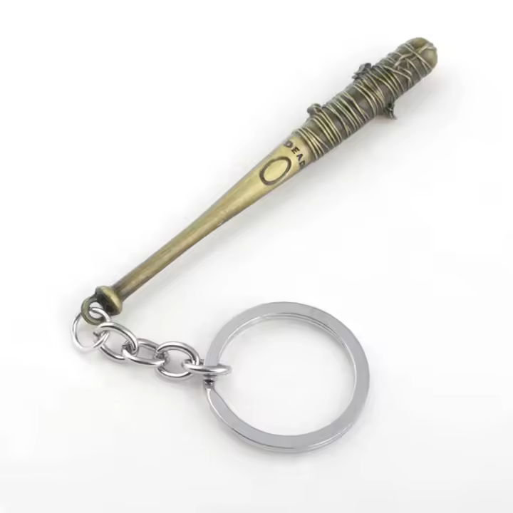 LLavero de palo de The Walking Dead para hombre, llavero con forma de murciélago de béisbol, LUCILLE, Negan, joyería de coche - 1