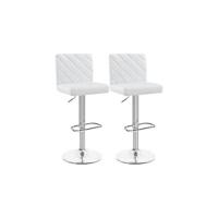 Juego de 2 Taburetes de Bar Altura Ajustable Diseño Industrial de Metal - details 6