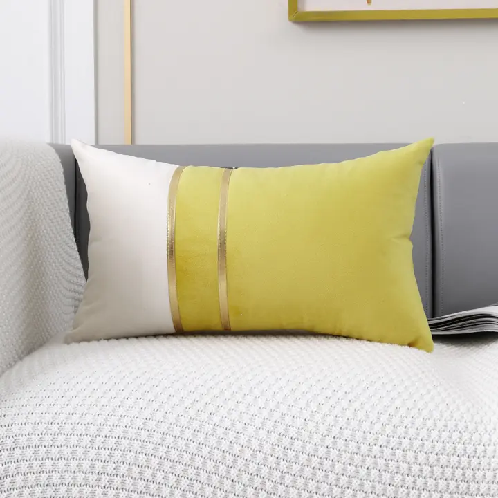 Funda de Cojín de Terciopelo ANUMEI 30x50cm 45x45cm Cubierta Decorativa para Sofá y Cama Estilo Rosa y Gris Fabricado en China - 1