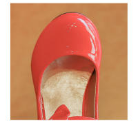Zapatos de tacón alto para niña, calzado de princesa con pajarita de Color liso, de cuero, versátil, a la moda, para fiesta y boda, primavera y otoño - details 8