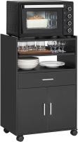 Mueble Auxiliar de Cocina Aparador Auxiliar Bajo de Cocina para Microondas con 2 Puertas y 1 Cajón L59 x P40 x H92 cm FSB09-W ES - details 9