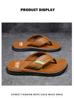 Nuevas chanclas de los hombres de gama alta casual pellizco-pie zapatillas de los hombres desgaste antideslizante sandalias de playa - details 12