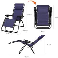 Silla Gravedad Cero, 110 x 66 x 49 cm, Azul - details 5