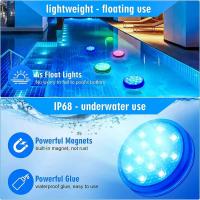 Luz subacuática recargable para piscina con control remoto IP68, luz LED flotante, cambio de color impermeable para spa - details 0